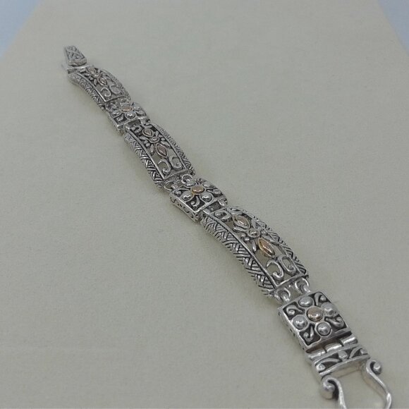 Vintage Silver-Tone Panel Bracelet - Picture 3 of 3